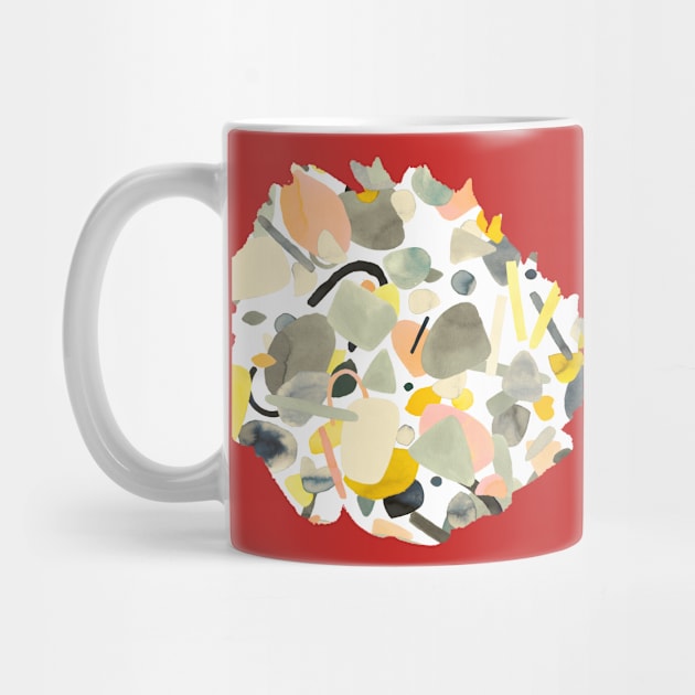 Abstract Organic Geometry Mustard by ninoladesign